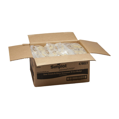 Simplot Seasonedcrisp Sour Cream and Chive 10 Cut Wedge French Fry, 5 Pound -- 6 per case.