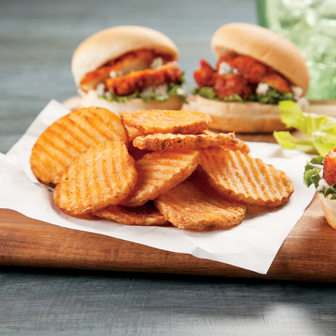 Simplot SeasonedCrisp JR Buffalo Slice French Fry, 4 Pound -- 6 per case.