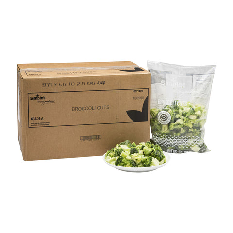 Simplot IQF Broccoli Cuts - 32 oz. package, 12 packages per case