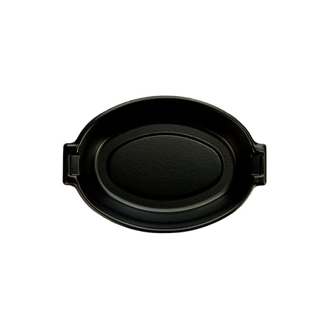 Plate Foam Laminated Black 8 Oz