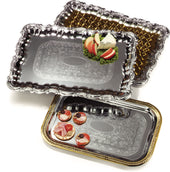 Carlisle TRAY SERVING CELEBRATION™ RECTANGULAR W/ GOLD BORDER 18.25 X 12-3/8