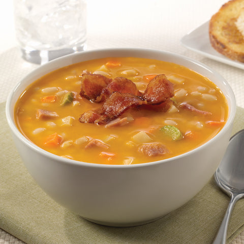 Campbell's® Signature SOUP WHITE BEAN W/ UNCURED HAM & APPLEWOOD SMOKED UNCURED BACON