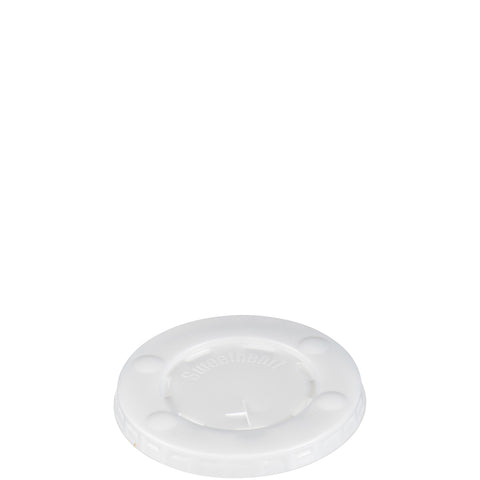 Solo® LID FLAT W/ STRAW SLOT & IDENTIFICATION BUTTONS