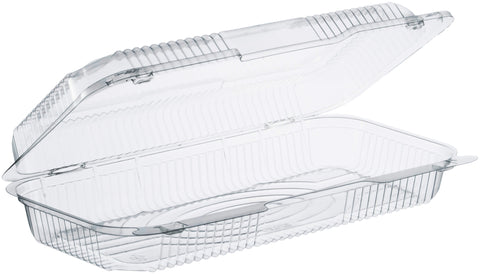 Dart StayLock® CONTAINER PLASTIC STRUDEL DEEP BASE CLEAR HINGED LID 12