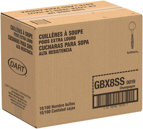 Solo Guildware® SPOON SOUP PLASTIC XHEAVY WEIGHT CHAMPAGNE BOXED 5.8