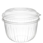 PresentaBowls® BOWL PLASTIC CLEAR W/ DOME LID 64 OZ