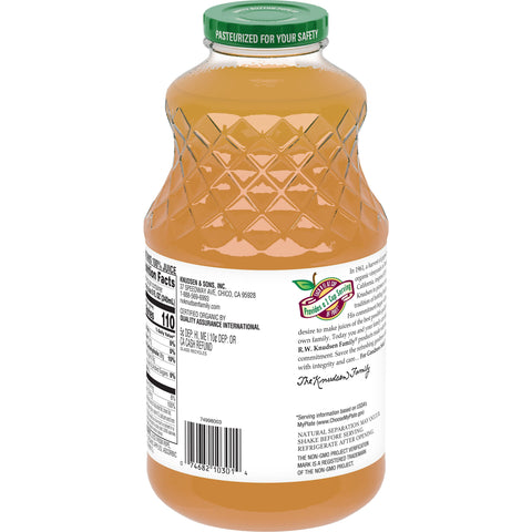 R.W. Knudsen Organic Apple Juice, 32 Fluid Ounce -- 6 per case