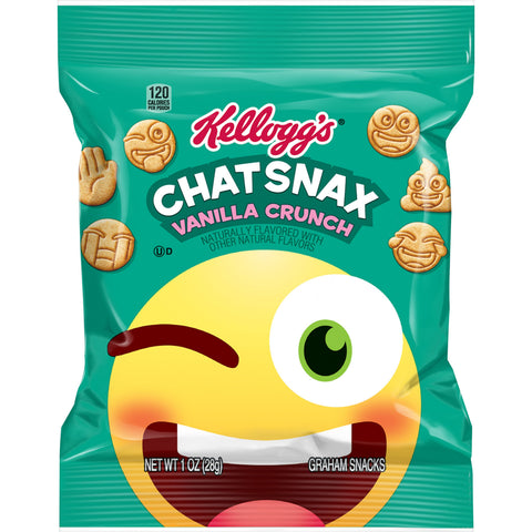 Kelloggs Chat Snax Vanilla Crunch Graham Crackers, 1 Ounce -- 210 per case