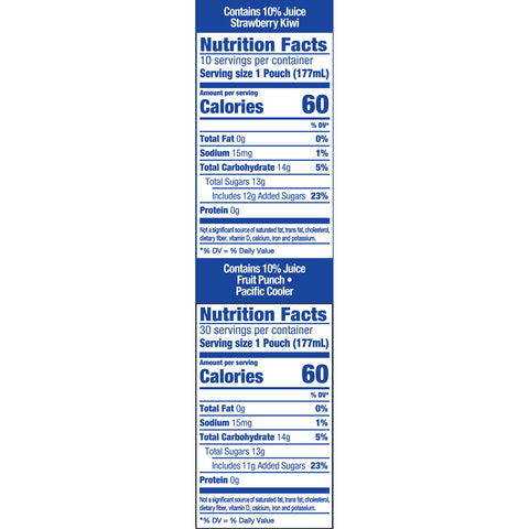 Caprisun Soft Drink Ready To Drink Variety Pack, 1 pouch -- 40 pouch per case.