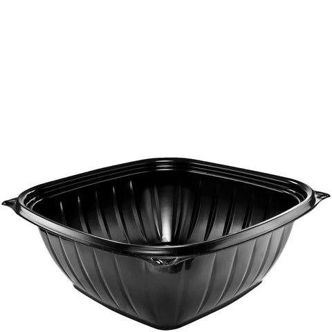 PresentaBowls Pro® BOWL PLASTIC SQUARE MICROWAVEABLE BLACK 64 OZ