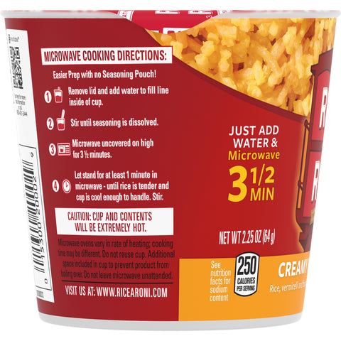 Rice A Roni ENTREE RICE-A-RONI INSTANT CUP FOUR CHEESE