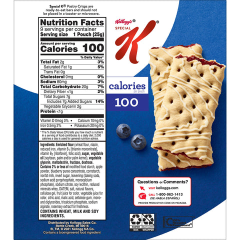 Snack Bar Special-k® Pastry Crisps Blueberry