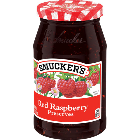 Smucker's® PRESERVES RASPBERRY RED GLASS JAR