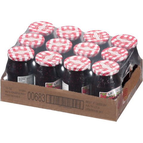Smucker's® PRESERVES RASPBERRY RED GLASS JAR