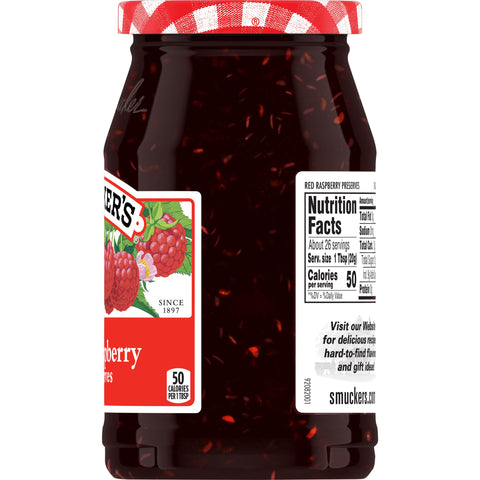 Smucker's® PRESERVES RASPBERRY RED GLASS JAR