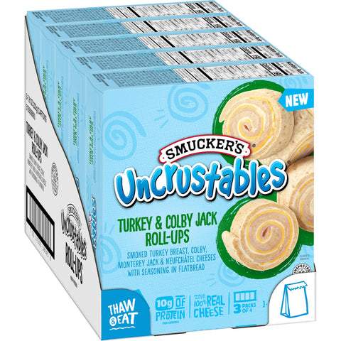 Uncrustables® SANDWICH TURKEY & CHEESE FLATBREAD POUCH FROZEN ROLL UPS