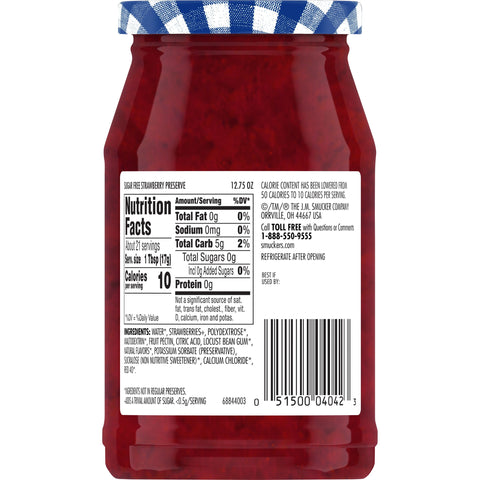Smucker's® JAM STRAWBERRY SUGAR FRE