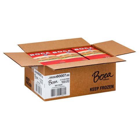 Kraft Frozen Boca Original Chicken Patty, 10 Ounce -- 12 per case.