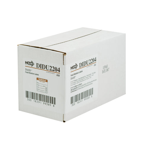 Label Trilingual Item/date/use By Dissolving Brown Thursday 2x2