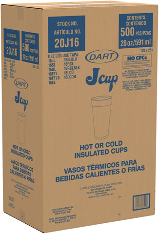 Stonewalls CUP FOAM WHITE 20 OZ