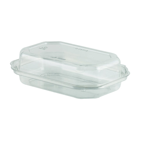 DeliView™ CONTAINER PLASTIC SNACK TRAY WHITE W/ CLEAR LID 12 OZ