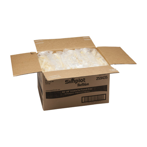Simplot Blue Ribbon 3/8 inch Crinkle Cut Potato Fries, 6 Pound -- 6 per case.