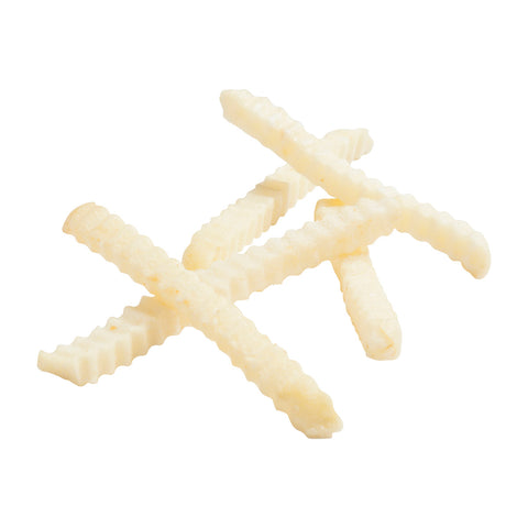 Simplot Blue Ribbon 3/8 inch Crinkle Cut Potato Fries, 6 Pound -- 6 per case.