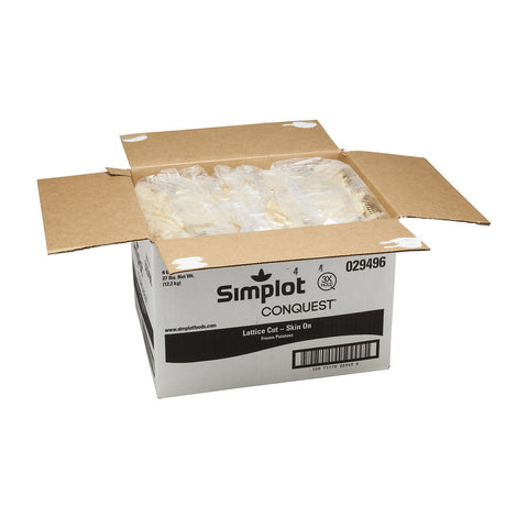 Conquest Skinned Lattice Fries, 4.5 Pound -- 6 per case.