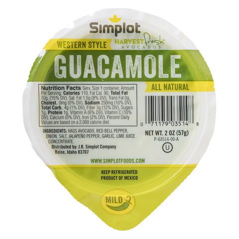 Simplot Harvest Fresh Avocados™ GUACAMOLE WESTERN SINGLES