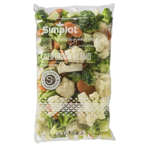 Simplot California Vegetable Blend - 32 oz. package, 12 package per case