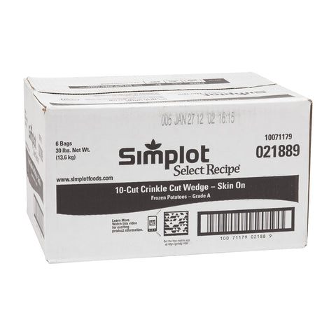 Simplot Select Recipe® POTATO FRIES 10-CUT WEDGE CRINKLE CUT SKIN ON