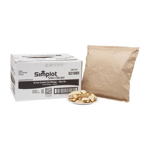 Simplot Select Recipe® POTATO FRIES 10-CUT WEDGE CRINKLE CUT SKIN ON