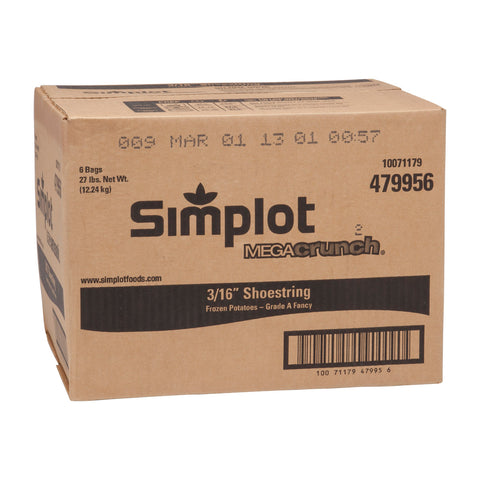 Simplot ClearlyCrisp Megacrunch Shoestring French Fry, 4.5 Pound -- 6 per case.