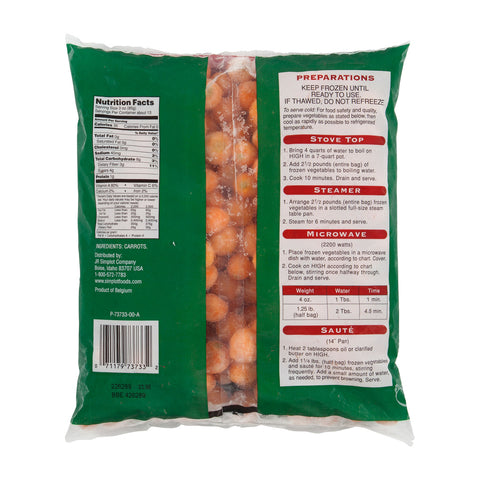 Simplot Culinary Select Parisian Carrot, 2.5 Pound -- 6 per case.