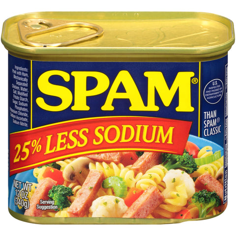 Spam Less Sodium Lunch Meat, 12 Ounce -- 12 per case