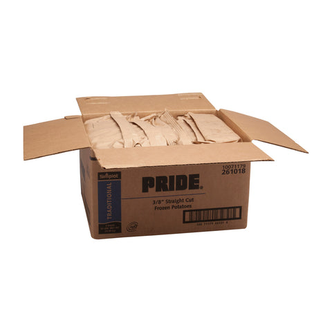 Simplot Pride 3/8 Inch Straight Cut Potato Fries, 5 Pound -- 6 per case.