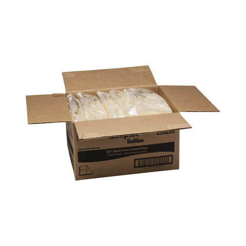 Simplot Blue Ribbon Steak Cut Potato Fries, 5 Pound -- 6 per case.