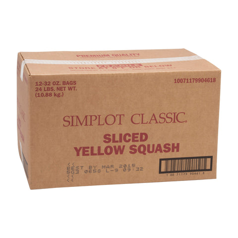 Simplot Simple Goodness Classic Vegetables Smooth Sliced Yellow Squash, 2 Pound -- 12 per case