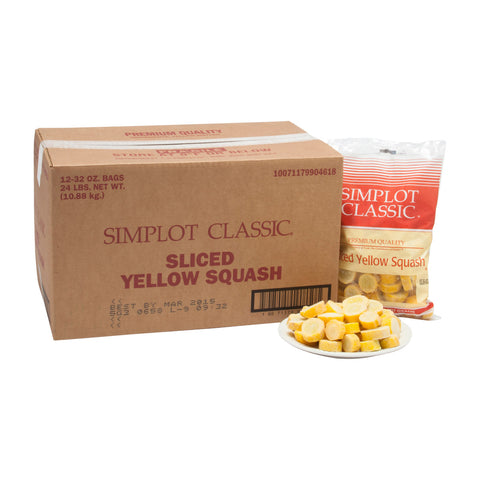 Simplot Simple Goodness Classic Vegetables Smooth Sliced Yellow Squash, 2 Pound -- 12 per case