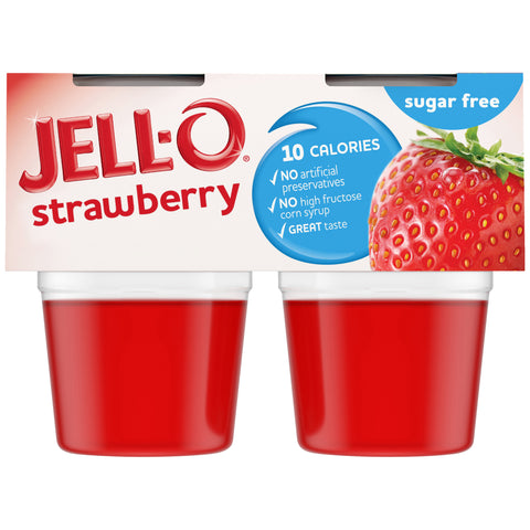 Jell-O GELATIN STRAWBERRY SUGAR FREE SNACKPAK