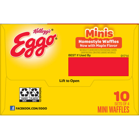 Kelloggs Eggo Minis Homestyle Waffles, 10.9 Ounce -- 8 per case.