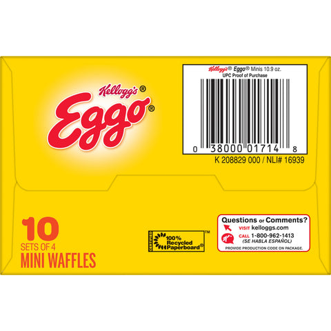 Kelloggs Eggo Minis Homestyle Waffles, 10.9 Ounce -- 8 per case.