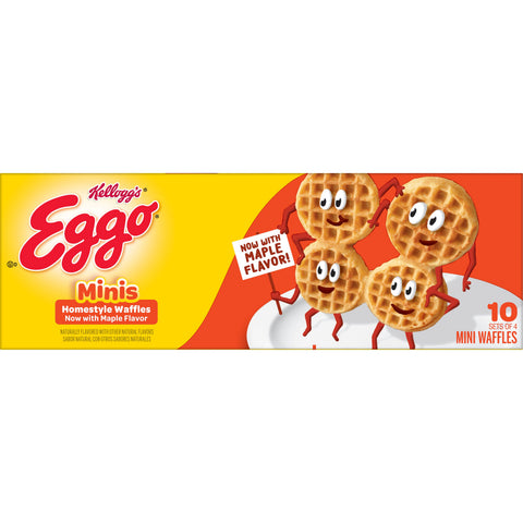Kelloggs Eggo Minis Homestyle Waffles, 10.9 Ounce -- 8 per case.