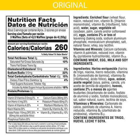 Kelloggs Eggo Minis Homestyle Waffles, 10.9 Ounce -- 8 per case.