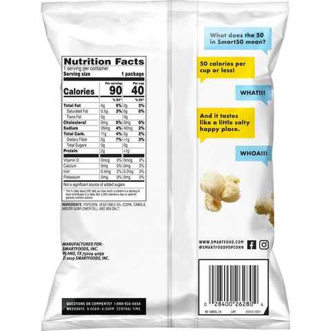 Smartfood® POPCORN POPPED SEA SALT