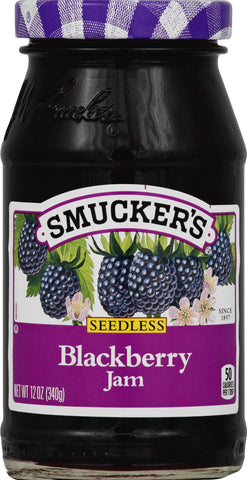 Jam Blackberry Seedless Glass Jar