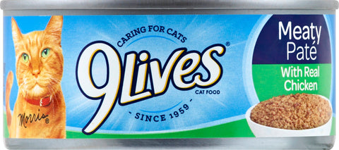 9 Lives CAT FOOD MEATY PATE CHICKEN DINNER SINGLE
