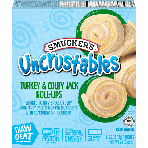 Uncrustables® SANDWICH TURKEY & CHEESE FLATBREAD POUCH FROZEN ROLL UPS