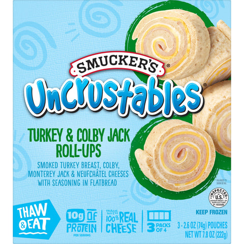 Uncrustables® SANDWICH TURKEY & CHEESE FLATBREAD POUCH FROZEN ROLL UPS