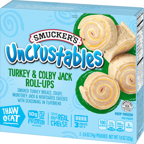 Uncrustables® SANDWICH TURKEY & CHEESE FLATBREAD POUCH FROZEN ROLL UPS